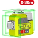 تراز لیزری شارژی 12 ولت 12 خط سبز دایلو مدل DTLE8M12 | خودتراز حرفهای با پوشش 360 درجه