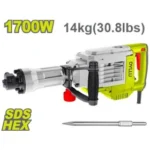 چکش تخریب 1700 وات دایلو مدل DTDB1D90 | پیکور 14 کیلویی 50 ژول HEX مناسب تخریب بتن و سازه‌های سنگین