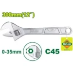 آچار فرانسه 12 اینچ دایلو مدل DTAW1112 | آچار قابل تنظیم صنعتی فولادی C45 مناسب تعمیرات سنگین و حرفه‌ای