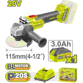 مینی فرز شارژی 20 ولت براشلس دایلو مدل DTLAPM21 | موتور Brushless با باتری 3 آمپرساعت