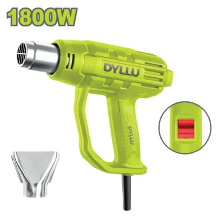 سشوار صنعتی 1800 وات دایلو مدل DTHG1514 | تفنگ حرارتی حرفه‌ای با تنظیم دما و جریان هوا