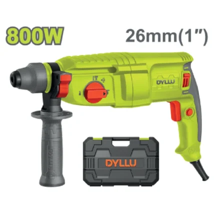 دریل بتن کن 800 وات دایلو مدل DTRH1D26 | بتن کن سه حالته SDS Plus با قدرت 2.5 ژول
