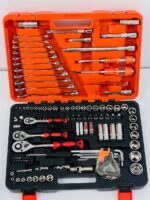 جعبه بکس 121 پارچه Wainer مدل WS-121 | ست کامل بکس و آچار کروم حرفهای با کیف حمل