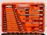 جعبه بکس 121 پارچه Wainer مدل WS-121 | ست کامل بکس و آچار کروم حرفهای با کیف حمل