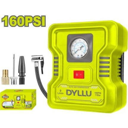 پمپ باد فندکی دایلو مدل DTAAC501 | کمپرسور باد خودرو 12 ولت با فشار 160 PSI