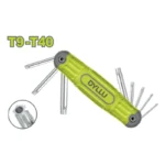 ست آچار ستاره ای چاقویی 8 عددی دایلو مدل DTHK3281 | ست آچار تورکس تاشو Cr-V سایز T9 تا T40