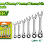 ست آچار یکسر جغجغه کوتاه 6 عددی دایلو مدل DTSP6406 | آچار جغجغه‌ای حرفه‌ای CR-V با مکانیزم 90 دندانه